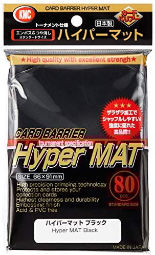 KMC Standard Sleeves (80 Sleeves, Hyper Mat Black)