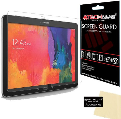 TECHGEAR Screen Protector for Samsung Galaxy Note Pro 12.2 Inch SM-P900, with 3G SM-P901, with LTE SM-P905 - Clear Lcd Screen Protector With Screen Cleaning Cloth