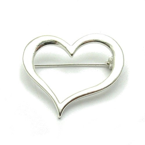 Broche en argent massif 925 Coeur A000047 Empress