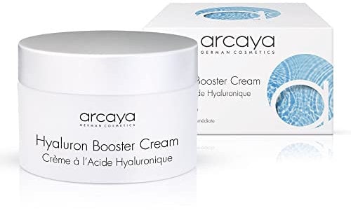 arcaya Hyaluron Booster Cream | 24h Feuchtigkeitscreme mit 3-Fach Hyaluron | Gesichtspflege für alle Hauttypen | gegen Falten, Trockene Haut & Elastizitätsverlust