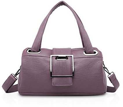NICOLE & DORIS Damen Handtaschen für Damen Mode Umhängetasche Handtasche Schultertasche Frauen Retro Handtasche PU Leder Lila