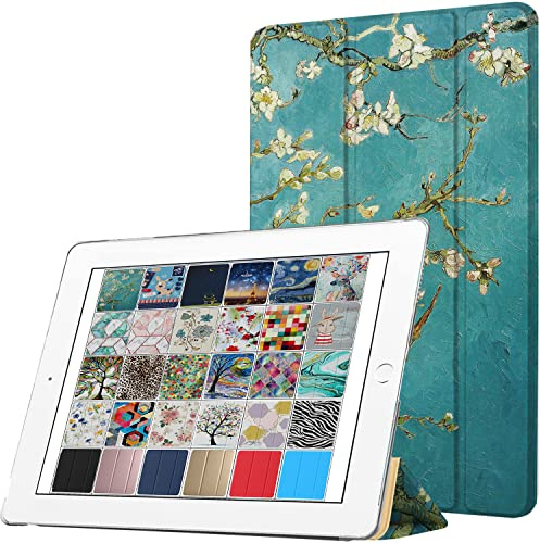 DuraSafe Cases für iPad 9,7 Zoll 2014 Air 2 Generation [ Air 2. ] A1566 A1567 MH2V2FD/A MH2W2FD/A MGLW2FD/A MH0W2FD/A Printed Lightweight PC Dual Angle Stand Clear Flip Back Cover - Blossom