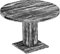 B.R.A.S.I.L.-Möbel Brasilmöbel Säulentisch Rio UNO Rund 120 cm Shabby Antik Ebenholz Tisch Esstisch Pinie Massivholz Esszimmertisch Holz Küchentisch Echtholz Größe und Farbe wählbar