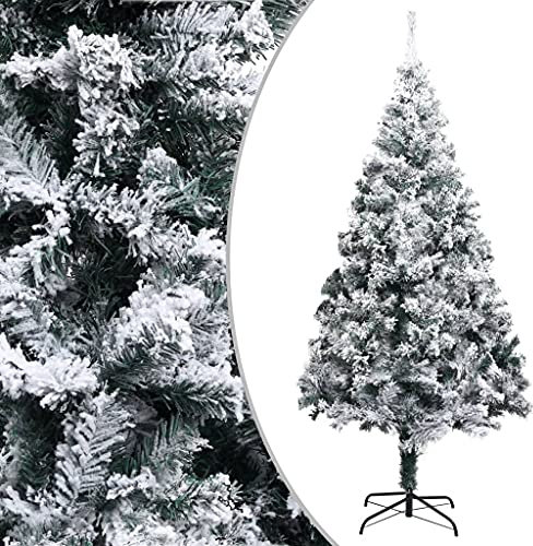 vidaXL Künstlicher Weihnachtsbaum Beschneit Christbaum Tannenbaum Dekobaum Kunstbaum Weihnachten Dekoration Weihnachtsdeko Grün 240cm PVC