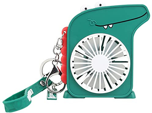 BESPORTBLE 1set Usb Rechargeable Mini Keychain Fan Portable Handheld Fan with Light Random Color for Home Office Travel Outdoor Use Lightweight Convenient for Activities