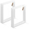 LAMO Manufaktur Lot de 2 Pieds de Table Basse, modèle Simple Massive, Profil 80x20 mm, 30x43 cm (L x H), Blanc, LTS-01-C-AA-9016