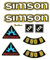Dekorsatz Simson S50B IFA Electronic Retro Aufkleber Set DDR Style S51