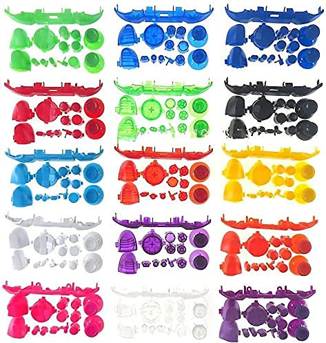 GGZone Full Set Button D-pad RT LT Trigger RB LB Bumper ABXY Guide On Off Switch Buttons for Xbox Series X S Controller (Yellow)