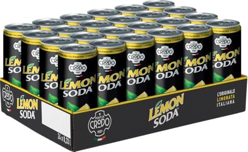 LEMON SODA (24x330ML) - Italienische Limonade mit natürlichem Quellwasser & Zitronensaft. Limonade ohne künstliche Zusätze, ideal für Alltag, Aperitif & Cocktails