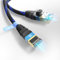 Ultra HDTV Cable de red CAT 8.1-15 metros, cable LAN de 40 Gbps, cable de conexión Gigabit RJ45 Ethernet, protección contra torceduras, cubierta de nylon con fibra óptica de 40,000 Mbit
