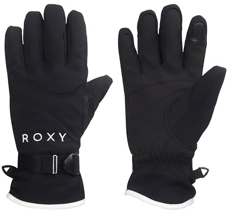 Roxy Women's Jetty Solid Insulated Gloves (Small, True Black (KVJ0))