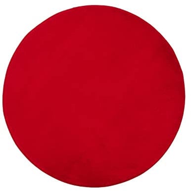 Gözze - Premium Rutschfester Runder Badezimmerteppich, RIO, 100% Microfaser, Ø 110 cm - Rot
