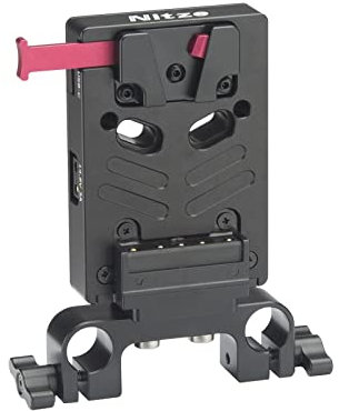Nitze V-Mount-Batterieadapterplatte, Netzteil-Splitter mit 15 mm Stabklemme, ein 8 V/3 A DC, zwei 14,8 V/3 A D-Wasserhahn, ein PD 3.0 USB-C-Ausgang
