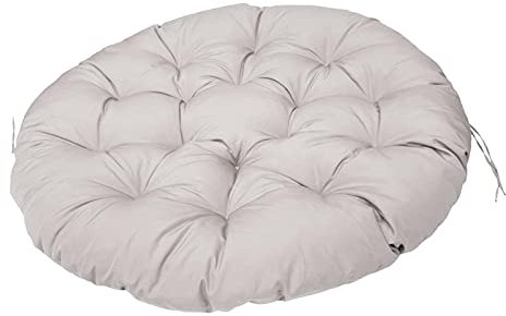 Milageto Stuhlkissen Sitzkissen für Schaukelstuhl, Rundes Dickes Stuhlkissen, Sitzkissen Matte für Indoor Outdoor Patio Hängesessel - 60×60CM, Hellgrau