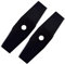SagaSave Lot de 2 lames de débroussailleuse universelles à 2 dents en acier avec trou intérieur de 25,4 mm, lames de rechange pour tondeuse (diamant)