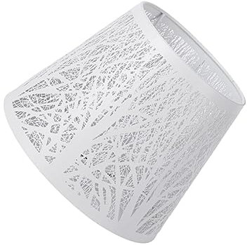 osiuujkw Nützlicher Lampenschirm, einfache Installation und weicher Lichteffekt, Metall Lampenschirm für die Heimdekoration, universeller Lampenschirm, Weiß