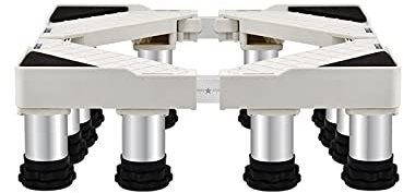YHJZSM Adjustable Refrigerator Shelf Holder Stand Heavy Duty 4/8/12 Legs Washing hine Base Length 50-75Cm Stand Fridge Freezer Floor Trays for Dishwasher, Wine Cooler/12 Legs/14-17Cm