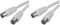 EMOS Antennenkabel, Koaxialkabel, Fernsehkabel 2,5 m, Koax-Kabel für Digitales Fernsehen, TV, Receiver, SAT, doppelt abgeschirmt, gerader Koax-Stecker auf gerade Koax-Buchse (Packung mit 2)