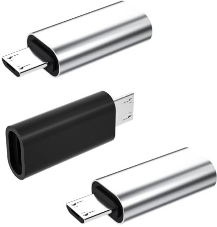 Adattatore Lightning Micro USB Jack (3 Pack) Lightning Femmina Cavo Micro USB Maschio Presa Convertitore Cavi Spinotto Accessori Compatibile con Samsung Galaxy S7 Active S7 Edge S6 Edge+ A02s A11 A7