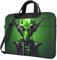 Lange, grüne Alien-Druck-Computertasche, Laptoptaschen für Frauen und Männer, mit der ultradünnen Laptoptasche des Griffs, Schwarz , 14 inch