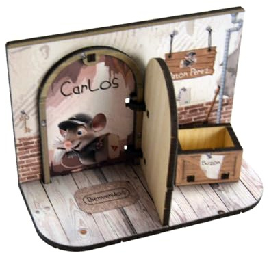 MADERCLIP Puerta mágica Ratoncito Pérez (Personalizado)