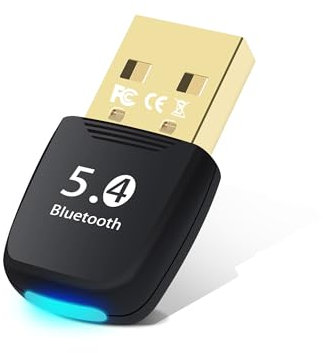 Bluetooth Adapter PC - 5.4 Bluetooth Dongle, Bluetooth Dongle USB, Bluetooth Stick, Low Latency, Plug & Play, mit Windows 7/10/8.1/11, für Desktop, Laptop, Headset, Tastatur, Maus