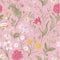 TULTOAP Papier peint autocollant Fleurs Rose Papier peint fleuri Vintage Rose Film de protection murale 40x600cm Film adhésif étanche pour meuble armoire cuisine mur(40 x 600 cm)
