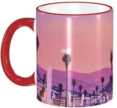 KLMELLMDE Side Colour The Old Hollywood Tasse, Teetasse, Kaffeetasse, heiße Schokolade, 330 ml.