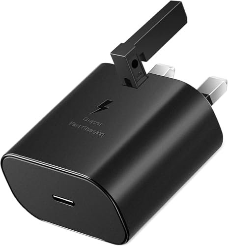 WOHNSON USB-C Fast Charger, 25W, Compatible with Smartphones and USB Type-C Devices, Travel Adapter, Black