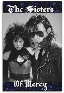 ydhgebn Poster mit Aufschrift The Sisters of Mercy (in englischer Sprache), Vintage-Poster, dekoratives Gemälde für Schlafzimmer, Wohnzimmer, ästhetisches, elegantes Poster, 30 x 45 cm, ungerahmter