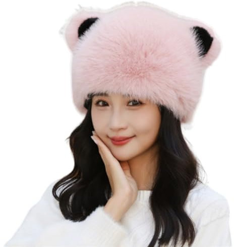 Wintermütze Damen Plüsch Fischerhut Wintermütze Flauschige Bucket Hat Warme Anglerhut Winter Fischerhut Damen Kunstpelz Bucket Cap Warme Mütze mit breiter Krempe Flauschige Mütze Fischerhüte für Damen