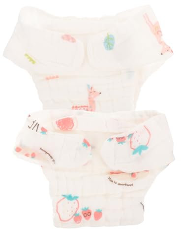 WATIIFUFU 2stücke Waschbare Babyhöschen Aus Reiner Baumwolle Wiederverwendbare Stoffwindeln Für Neugeborene Mädchen Atmungsaktiv Und Hautfreundlich s Monate