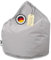 PATCH HOME Sitzsack Tropfenform – Beanbag - Mit Styropor-Füllung, Wasserabweisend, für Indoor & Outdoor, für Kinder und Erwachsene (Grau, Jumbo)