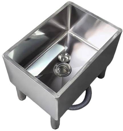 Sxlawesom Fregadero fregona de Acero Inoxidable para balcón, baño, Exterior, hospitales(100x41x45cm)