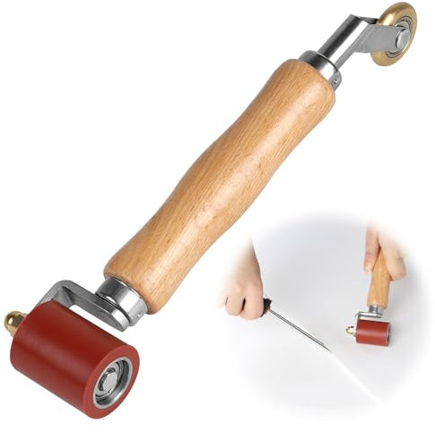 DBREAKS 2 EN 1 Rouleau de Pression à Main, 40mm Rouleau de Joint en Caoutchouc et 6 mm Rouleau Presseur en Laiton, pour Soudage de Bâches en PVC/TPO/EPDM, Décoration de Papiers Peints