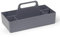 SYLANDO Korb Organizer mit Griff, 33 * 17 * 8 cm, Kunststoffkorb, Reinigungskorb, Bastelkorb, Schreibtischkorb, Aufbewahrung für stifte, bad, schminktisch, Bastelsachen, Nähutensilien (Grau-32)
