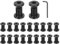 QUARKZMAN 20 Set Bulloni Testa Esagonale M6x10mm con Dado e Chiave Esagonale, Bulloni e Viti per Connettori Mobili per Cintura a Scomparsa, Nero