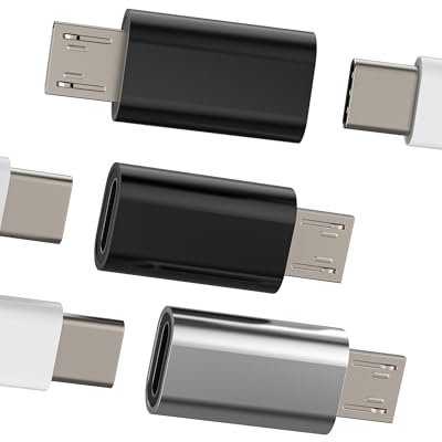 Adaptateur USB C Femelle Vers Micro USB Mâle(Lotde3)type C Chargeur Cable Connecteur Prise Charge Synchronisation Photo Données Adapter Téléphone Android Compatible Avec Samsung Galaxy S7 Edge+ Note5