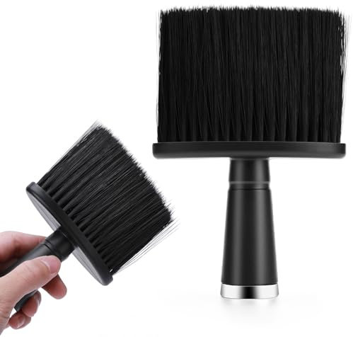 2 Pcs Barber Neck Duster Brush Plastic Neck Duster Soft Bristle Barber Brushes Comfortable Barber Brush for Neck Face Ears Stylist Kids Salon Barber Shop Home Use