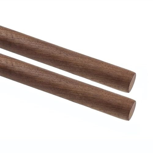 CQCQC Holzstab Walnuss rund Dübel Unbehandelt for Basteln Kleiderstange Gehstock Durchmesser 3-50mm Länge 500mm(25mm*500mm*2pcs)