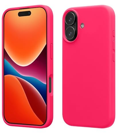 kwmobile Handyhülle für iPhone 17 Hülle, für iPhone 17 Case - Hülle Silikon - kabelloses Laden - Neon Pink