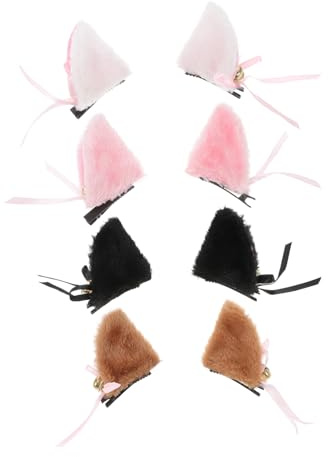 GAROZATION 4paare Katzenohren Haarspangen Anime Katzenohren zum Anclipsen Kostüm-haarspangen für Halloween und Cosplay