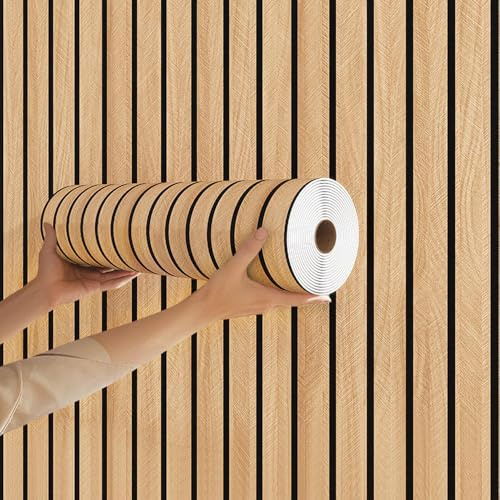 ANBILILA 3D Vintage Wood Grain Self-Adhesive Wallpaper Rustic Wood Effect Peel and Stick Vinyl Wrap, 40x300CM Waterproof Wall Stickers for Living Room Bedroom Kitchen Furniture Renovation