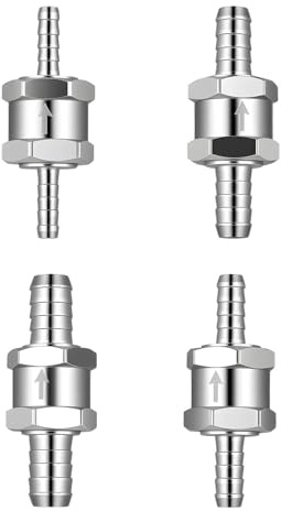 Juego de 4 Válvulas Antirretorno de Combustible de Aluminio 6 8 10 12mm