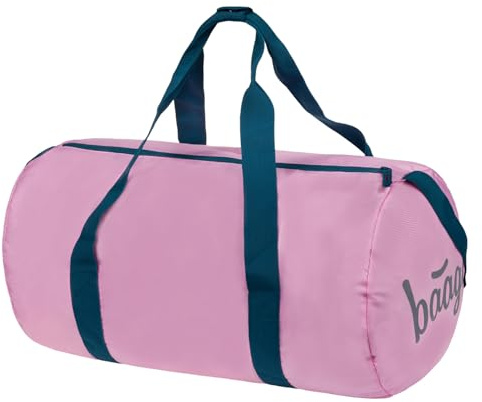 Baagl Sporttasche Mädchen Reisetasche Hoop Schwimmtasche Schule 22 l Rose | Kompakte faltbare Tasche für Teenager und Kinder bietet Platz für persönliche Gegenstände, Fußball oder Ballett.