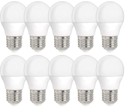 NCC-Licht 10 x LED Leuchtmittel Tropfenform G45 1W E27 matt 90lm Neutralweiß 4000K 270°