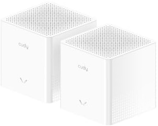 Cudy Sistema mesh Wi-Fi 6 AX3000 per tutta la casa, M3000S 2-Pack | Wi-Fi 6 dual-band da 2402+574 Mbps, 2 porte Gigabit, rete mesh senza interruzioni, server e client VPN, 160 MHz