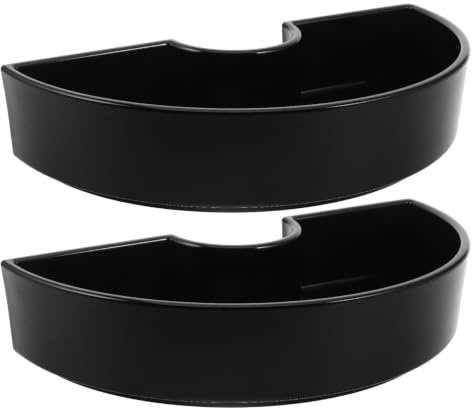 YARNOW 2pcs Half Moon Umbrella Base Holder with Semicircle Shape and Middle Opening, Lightweight Plastic Outdoor Planter for Patio and Balcony Umbrella Poles, 28.3x14x6cm