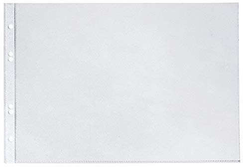 VELOFLEX 4340300 - Prospekthüllen DIN A4 quer, Klarsichthüllen, Klarsichtfolien, PP-Folie, Eurolochung, 10 Stück