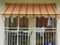 Angerer Freizeitmöbel GmbH Klemmmarkise Standard - Markise für Sonnenschutz - Montage ohne Bohren und Dübeln - ideale Balkonmarkise für Mietwohnungen (Orange-Beige, 350 cm)